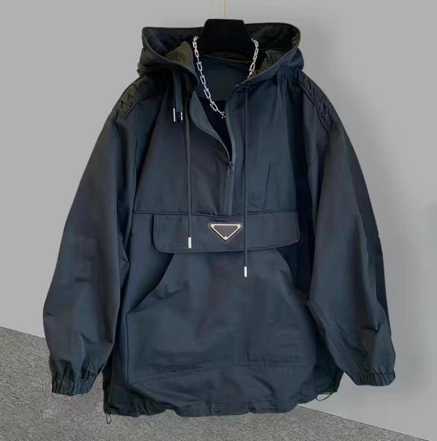 Spring and autumn fashion mens jackets top designer alphabet print luxury womens hooded sunscreen storm coat travel trench coat