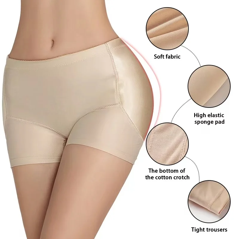 Panties Padded Women Sexy Butt Lifter Shaper Panties 3d Stereo Hip Enhancer Shapewear With Pads Female Lingerie Fake Ass Brief smile