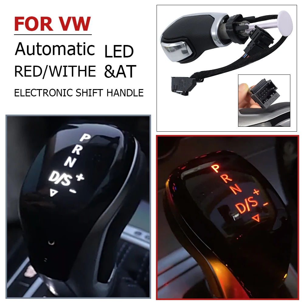 2025 Electronic LED light Gear Shift Knob Lever Shifter HeadBall For VW golf 6 7 passat B7 B8 tiguan 2 new Touran CC Sokda Scirocco