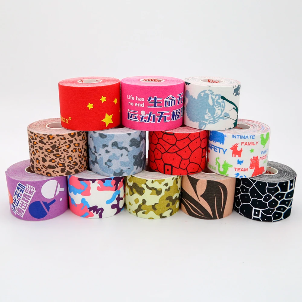 New Camouflage Kinesiology Kindmax Tape,Knee Pads for Sport Fiess,Athletic Recovery Elastic Bandage for Muscle Pain Relief smile