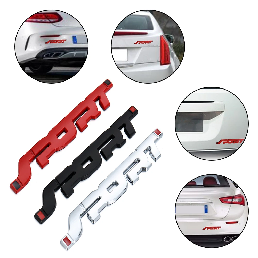 Car Metal 3D SPORT Graphic Logo Emblem Badge Sticker Trunk Fender Decal Trunk Accessories