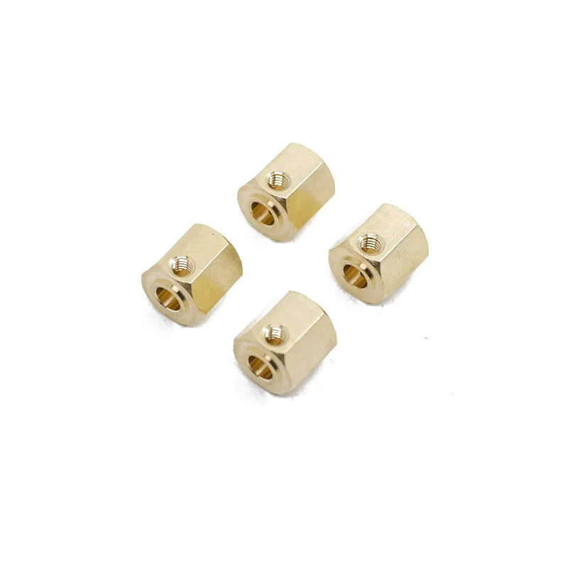 Wheel 12mm 4PCS Brass Hex Extended Adapter with Wheel Shaft for YK4082 YK4102 4103 YiKong RC Crawler Car Upgrade Parts smile