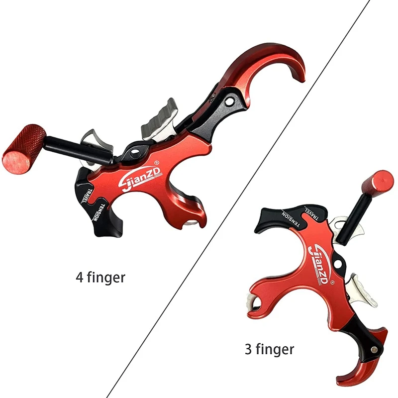 Aid Bow JIANZD Compound Releaser Thumb Release Aids Compound Bow Release Aid For Archery 3 Or 4 Finger Hand Held Grip smile