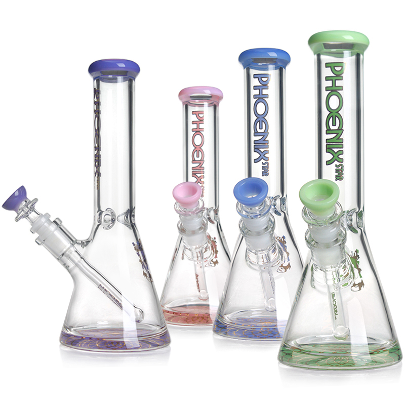 Phoenix Star Glass Beaker Bong With Ice Catcher Smoking Pipe Hookah Heady Water Pipes Bongs 10 inches New Design For Factory Wholesale