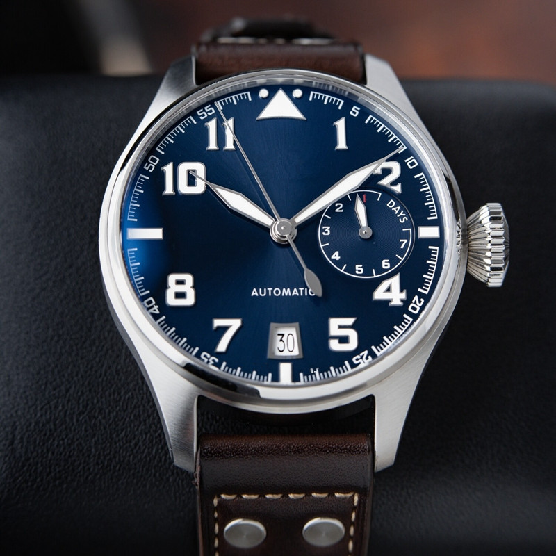 Top Quality Luxury Wristwatch Big Blue Dial Automatic Men's Watch 46MM Mens Watch Watches.