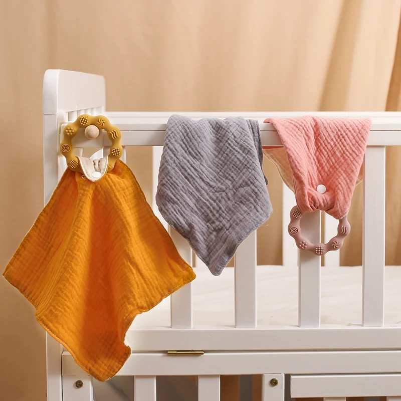 Bibs ddmysmile Baby Towel Teether New Born Silicone Dental Care Gums For Infant Teething Ring Bibs Set Anti-Eating Teether Baby Toys Gifts Smile