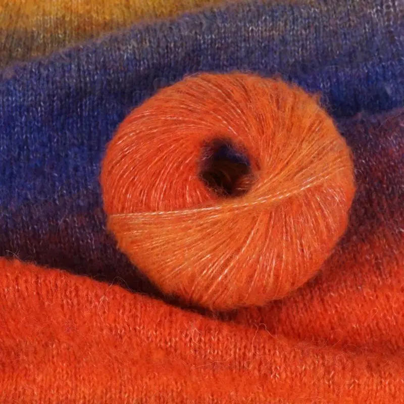 30g/Ball Colorful Yarn Knitting Gradient Segment Dyed Wool Blended Cashmere Yarn DIY Sweater Scarf Cardigan Material Supplies smile