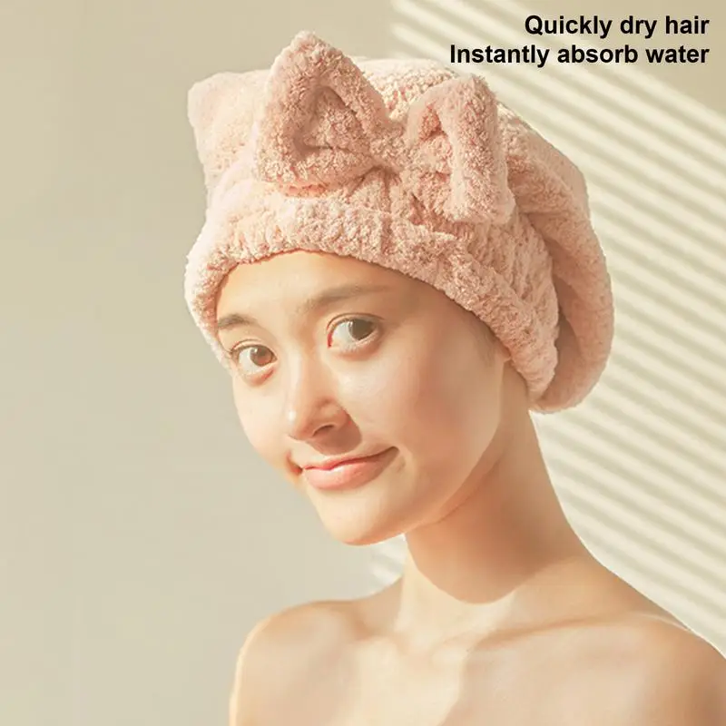 Snel Zacht Haar Handdoek Drogen Haar Handdoek Wrap Met Strik-Knoop Haar Accessoires Handdoek Hoed Voor Krullend Haar Vrouwen Anti Kroezen Voor Vrouwen