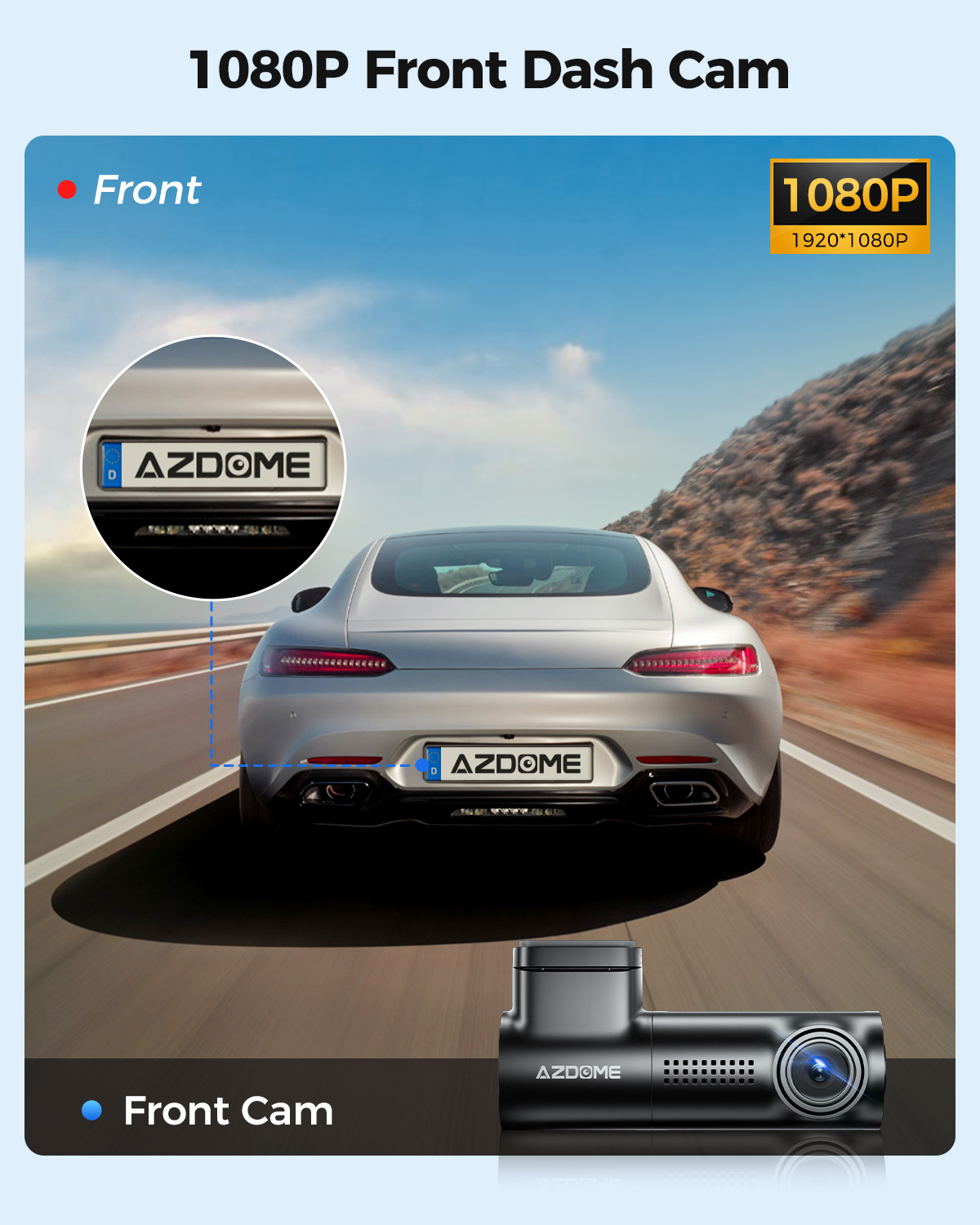 AZDOME M330 Car DVR 1080P Dash Cam Smart Voice Control new WiFi Free APP 2025 G-sensor Emergency Record Parking Monitor Loop Recording