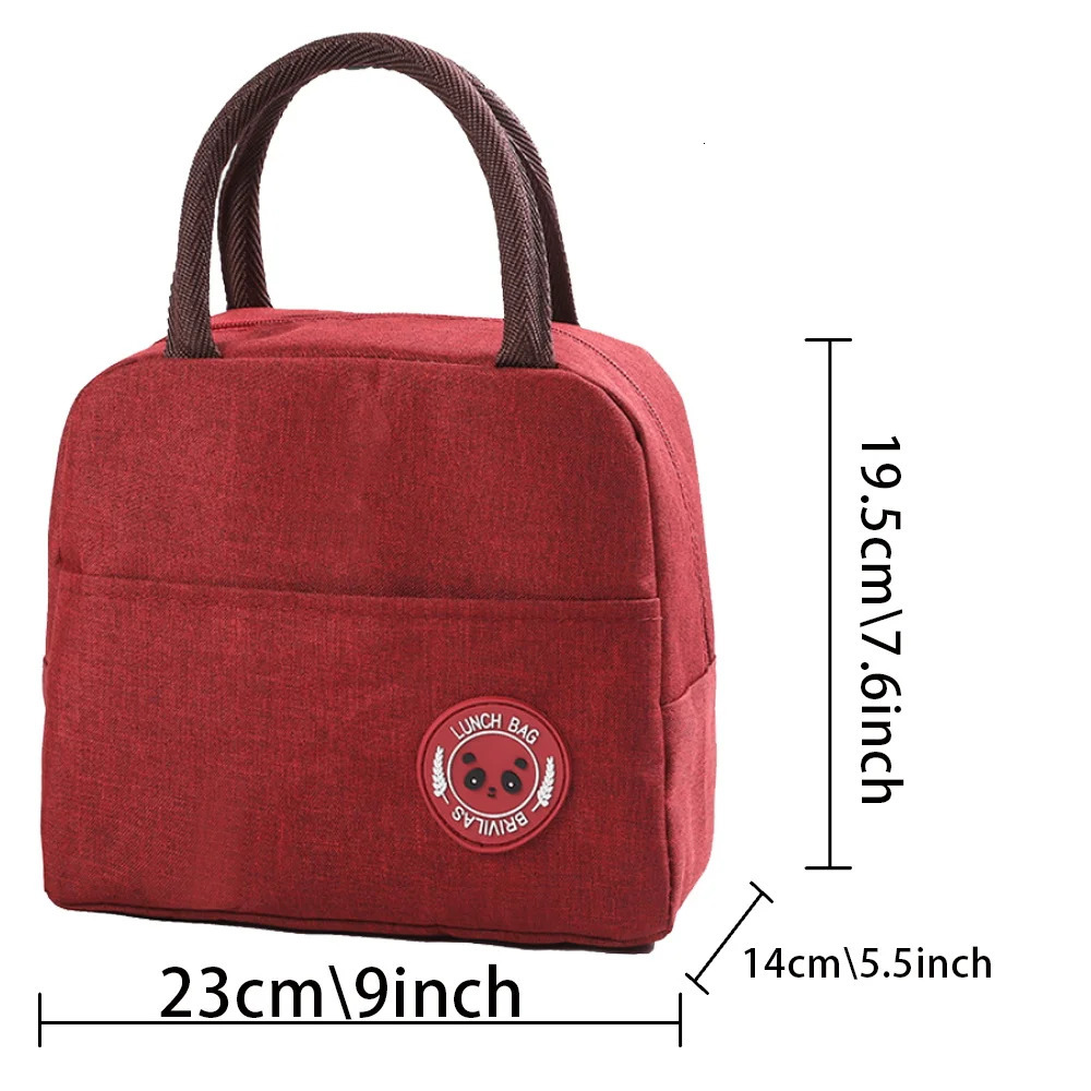 Insulated Lunch Bags Cooler Bags Portable Lunch Bag for Women Fridge Bag Zipper Thermal Food Picnic Beach Bag Lunch Box Tote 240514