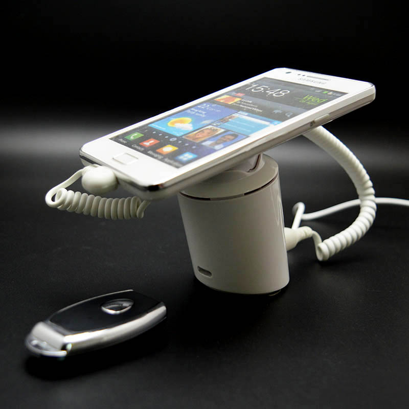 Mobile Phone Burglar Alarm Display Stand Cellphone Security Anti Theft Device Holder With Charging Function