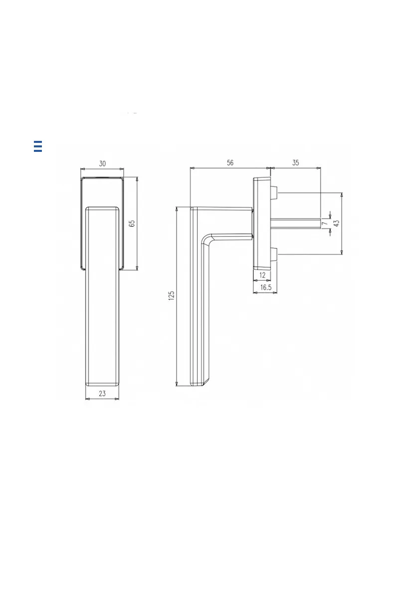 Thick S01-Y19 2Pcs ddmysmile White Aluminum Alloy Door Handle Inner And Outer Casement Window Door Handle Smile