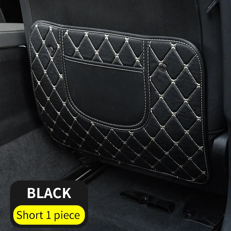 back Car Anti Seat Kick Pad Protector Cover Car Interior Accessories Waterproof Anti Dirty Mat PU Leather Cover Protector Mat smile