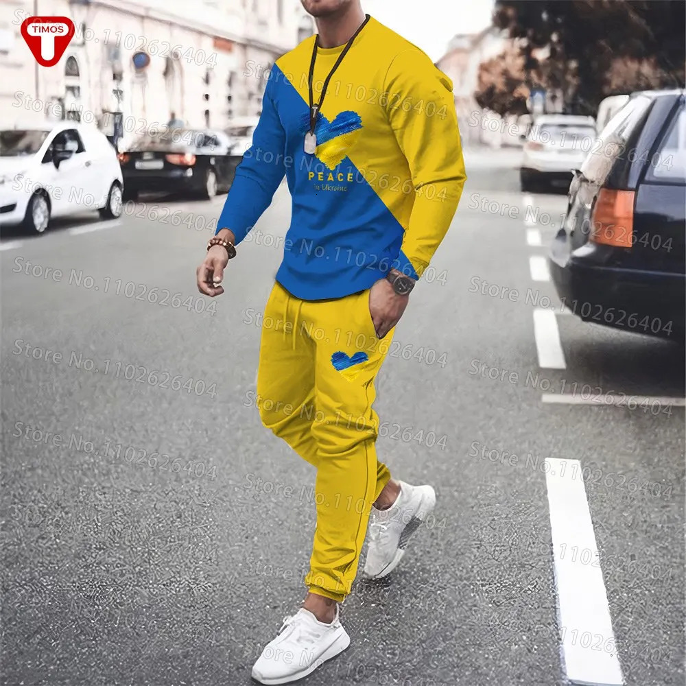 Ukraine Clothes Men Tracksuit T-Shirt Pants Large Casual Trend 3D Printed Women Sports Suits Ukrainian Style Suites 240516