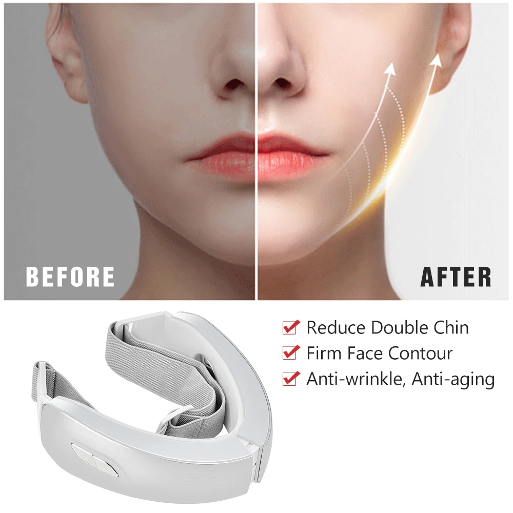 Massager Devices Face Lift Bandage Double Chin Remover Microcurrents LED Therapy Beauty Appliances Wrinkle Face Tapes hine smile