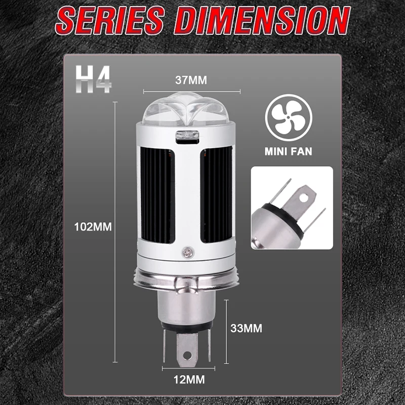 850W H4 Mini Bi LED Projector Lenses Car LED Headlights Lens Fan Cooling Canbus LHD Auto High Low Beam Lamp Bulb Plug and Play