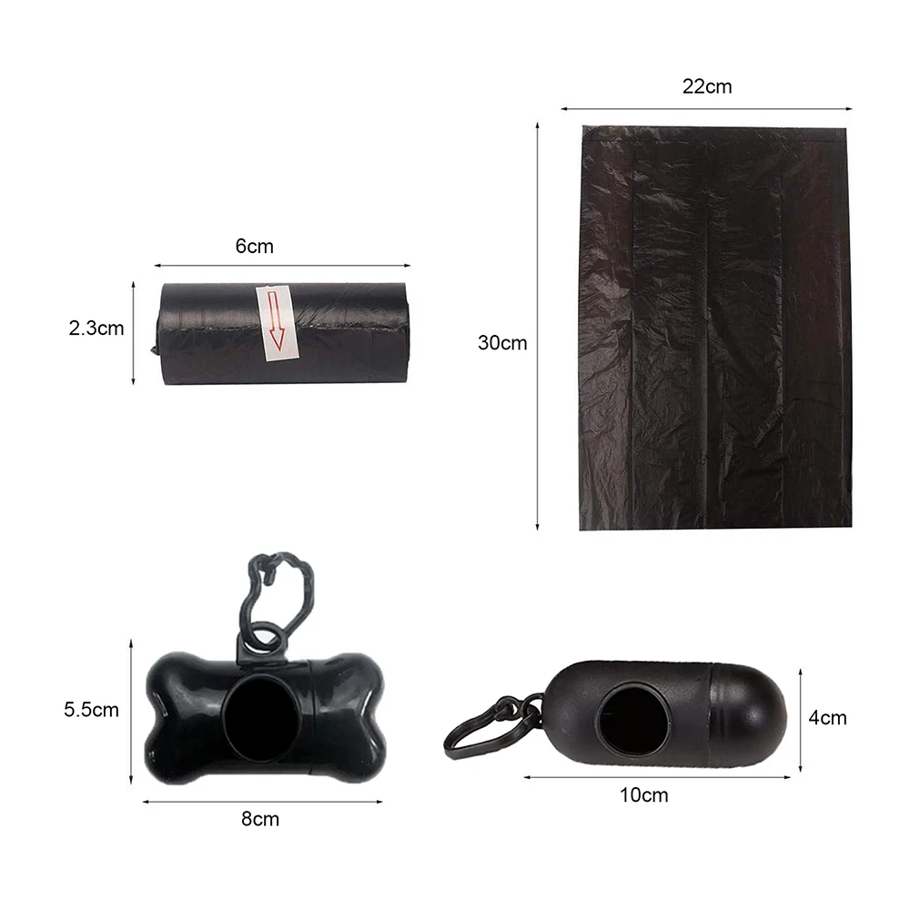 Dog Poop Bags 10-100Rolls with Dispenser and Leash Clip Guaranteed Leak-Proof Outdoor Home Clean Refill Garbage Bag Pet Supplies smile