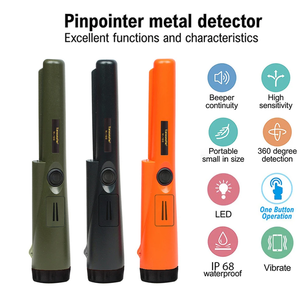 Handheld metal detector GP pointer precise positioning outdoor IP68 waterproof portable GP pointer metal detector With bracelet