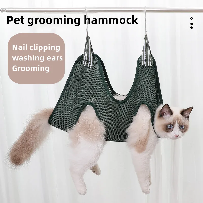 Pet Grooming Hammock 2025 Dog Cat nail cutting anti scratch bite fixed bag bath Trimming Restraint Bag Beauty hammock new hanging Pet set