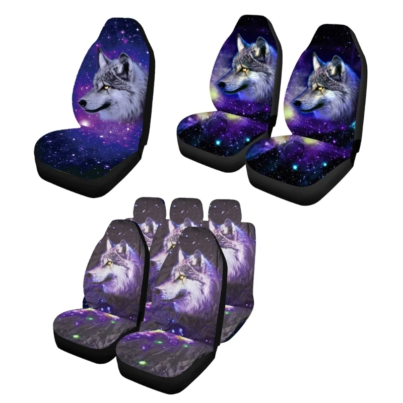 Car for SEAT Cover Universal Animal Wolf Printing Protectors Gifts For Men Boys