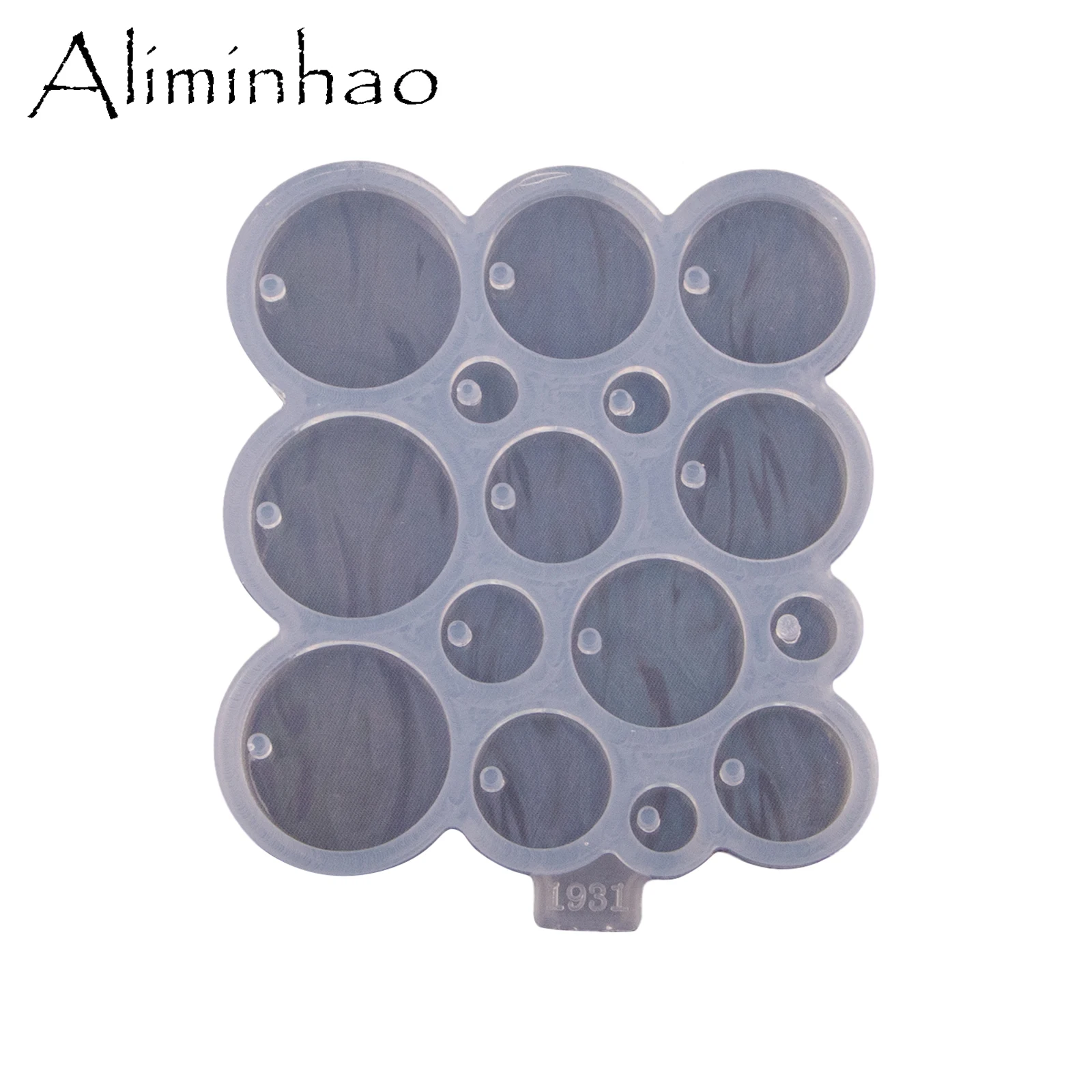 DY1930 Shiny Hologram Different Sizes Circle Resin Molds DIY Silicone Epoxy Earring Mould Craft Jewelry smile