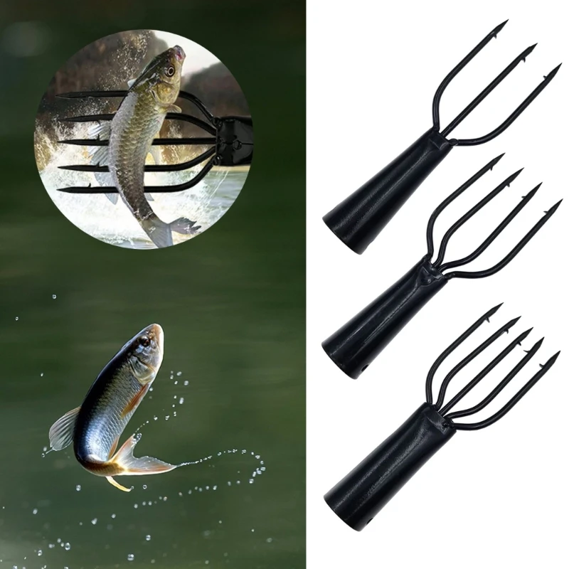 Steel Spring Fishing Forks Fishing Barbed Prong Rod Fishing Fork Fishing Gaffs Fishing Harpoons ddmysmile 3/4/5 Tooth Fish Rods Smile