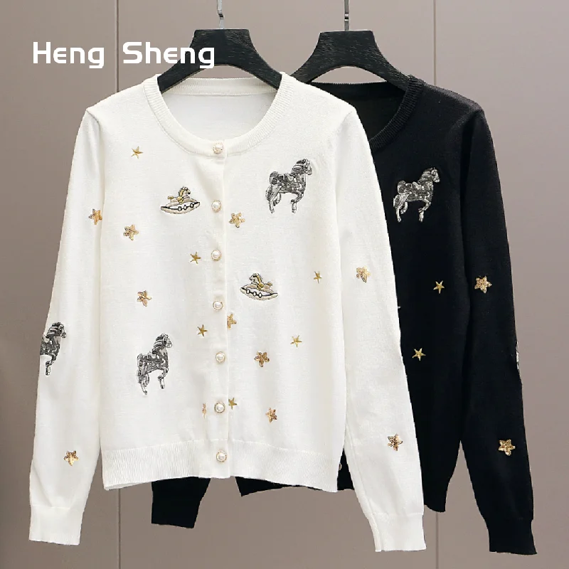 Early Cardigan Casual Style Fall New Embroidered Needle Knit Women Sweater Jacket ddmysmile Tops Smile