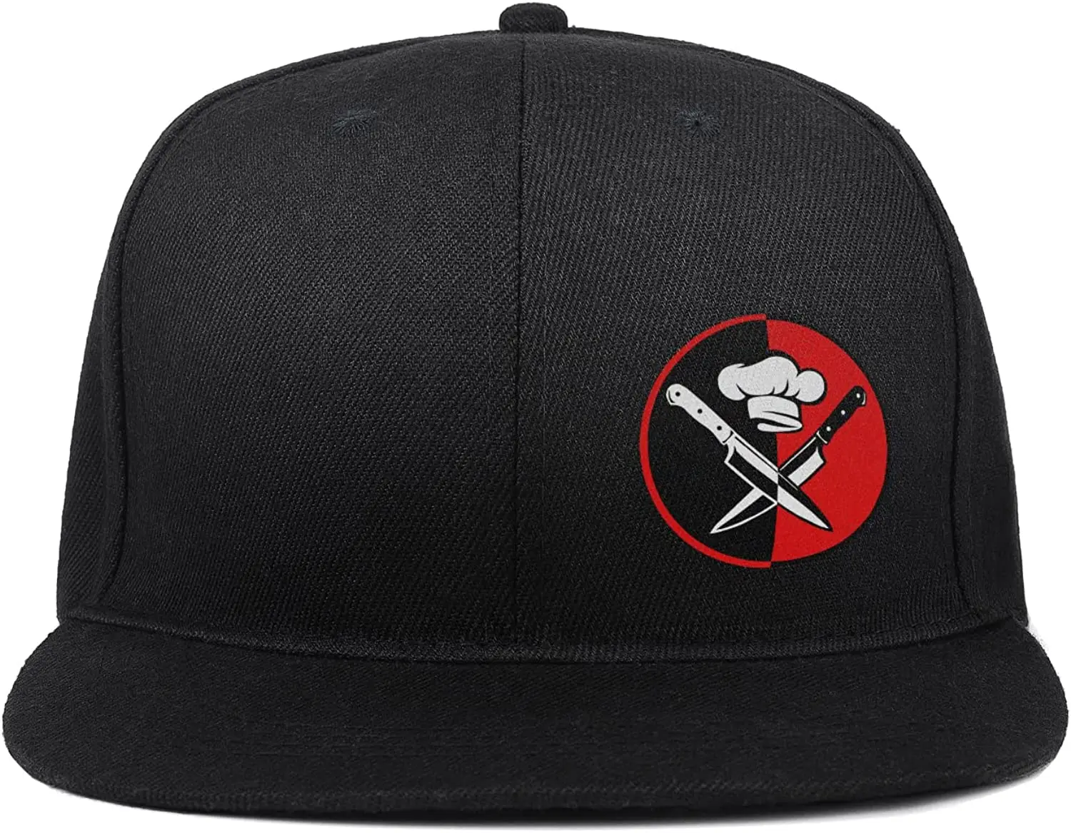 Mens Snapback Hats Chef Hip Hop Baseball Cap Snapback Extender Adjustable Black Fitted Hat smile