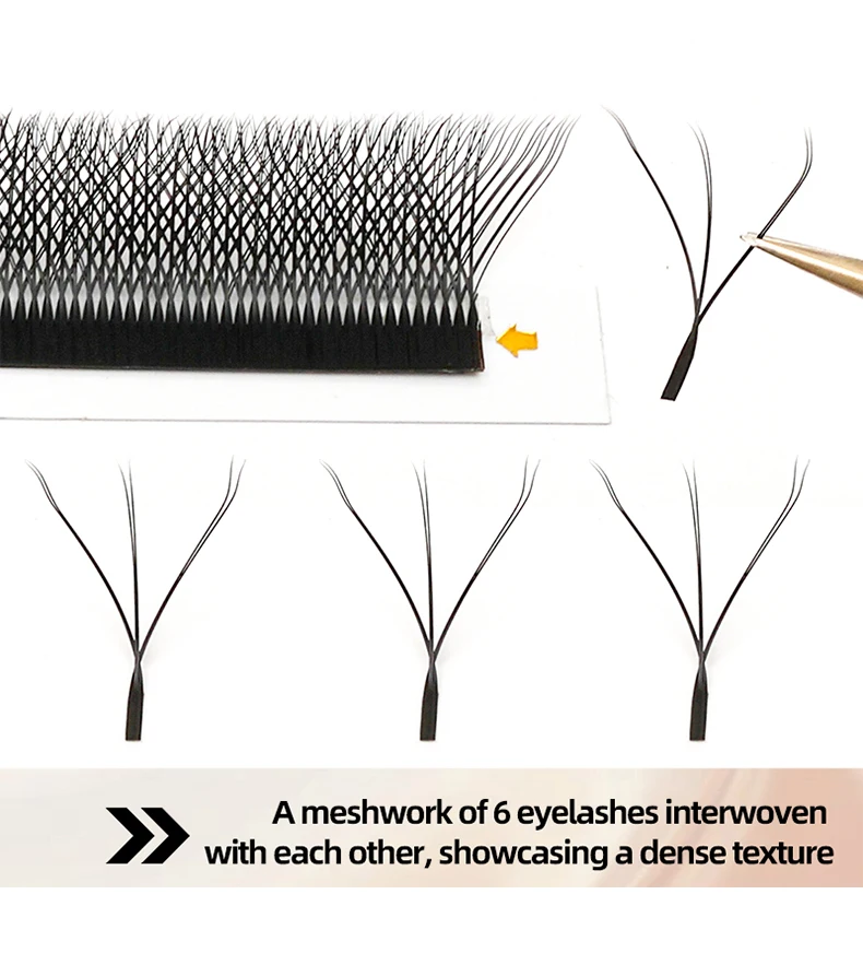W Shaped new Bloom 2D 3D 4D 5D 6D Automatic Flowering Premade Fans Eyelashes Extensions Natural Soft Light yy 2025 Individual Lash