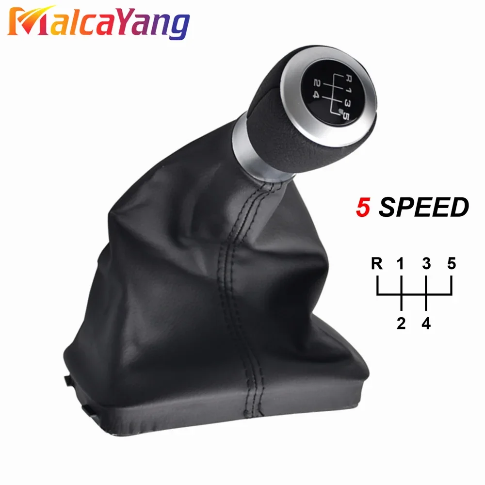 Styling For Seat Car Alhambra 2000-2010 5 6 Speed CLASSIC Car Gear Shift Knob Lever Shifter With Leather Dust-Proof Cover smile