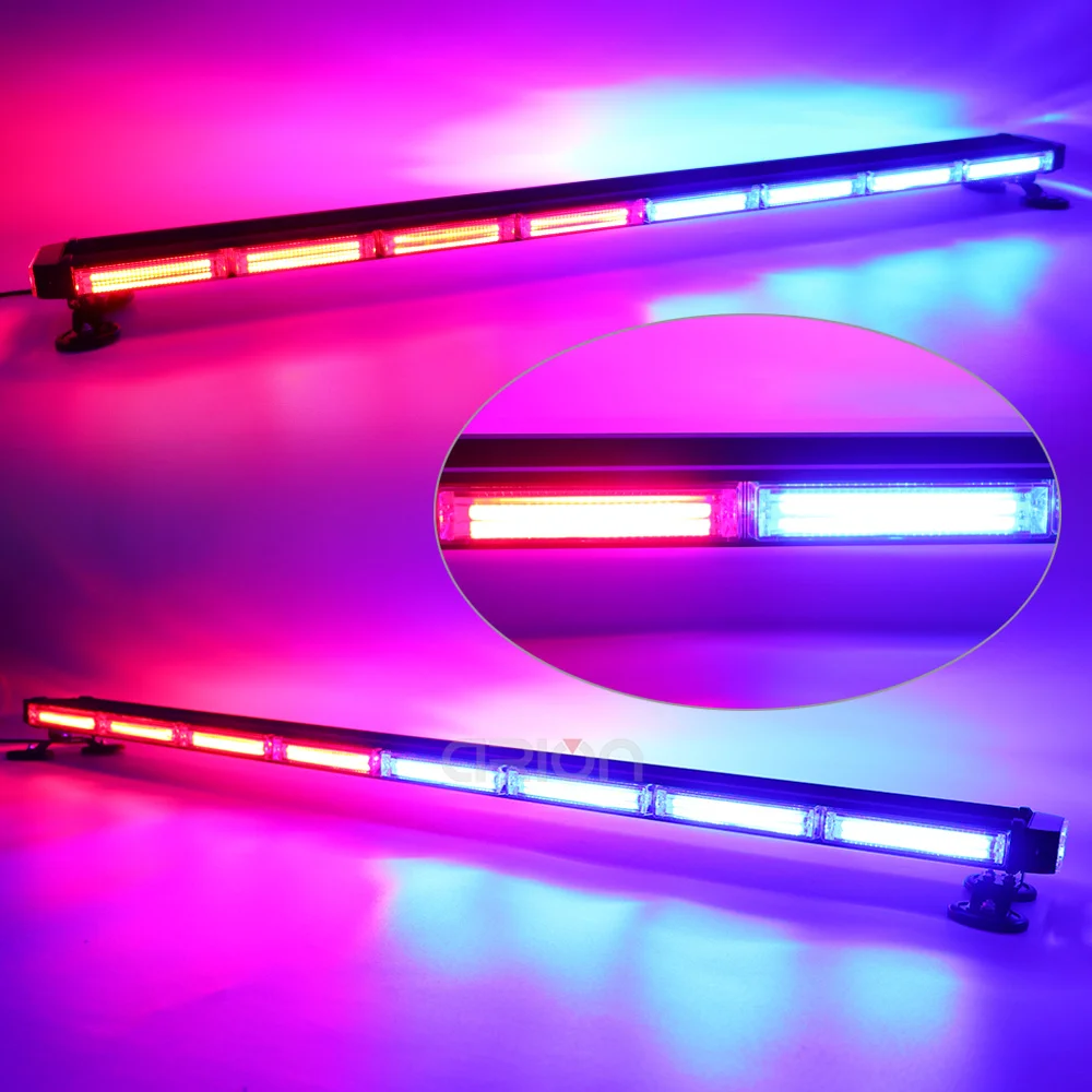 26" 31" 37" 43" 49" Four Side Tow Truck Vehicle Car Emergency Flash COB Led Strobe Warning Light Bar Amber Red Blue 12V 24V