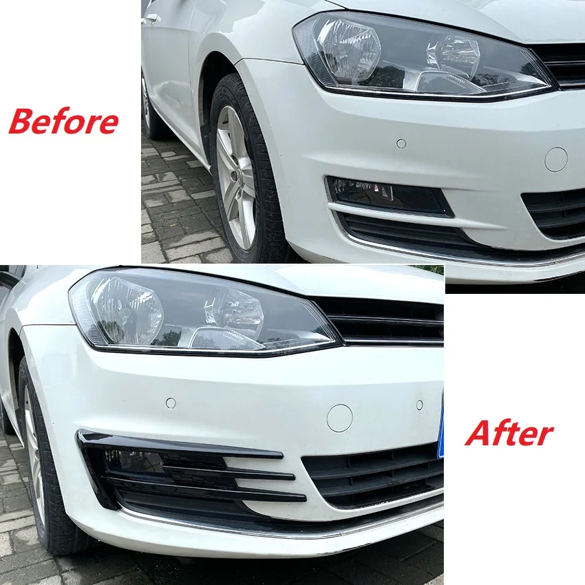 For VW Golf 7 MK7 Golf7 Front Bumper Lip Spoiler Car Fog Lamp Grille Cover Trim Body Kit 2012-2017