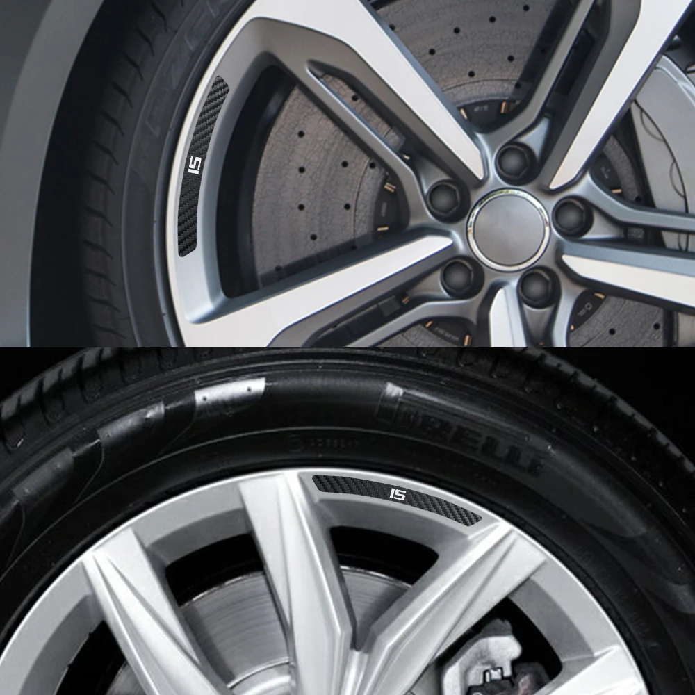 Wheel Stickers Car Rim For Lexus RX NX IS Fsport ES CT200h GS GX LS LX UX Motor Hub Decor Decal Cover Sticker Auto Accessories smile