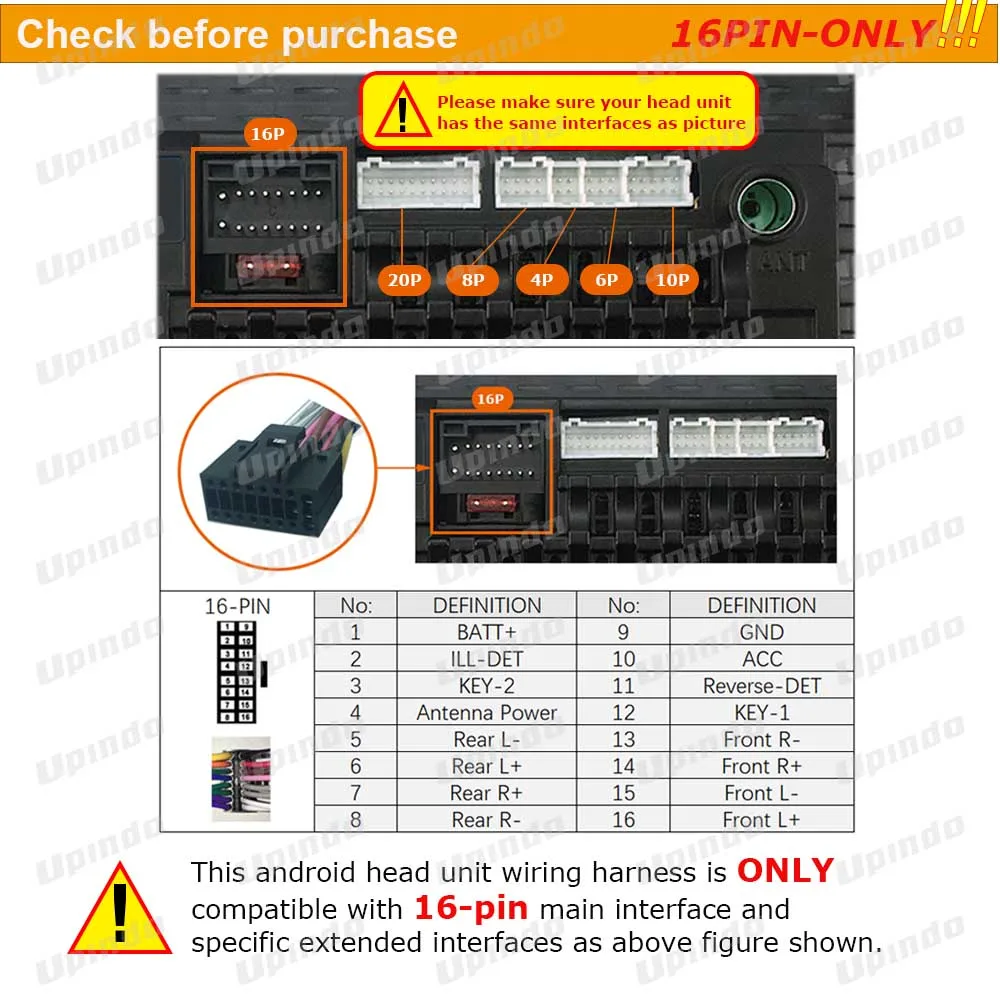 Car new Radio Cable CD Player Power Wiring Harness 2025 Android Connector for Hyundai Accent Azera H-100 H350 KIA Carnival Sedona Cerato