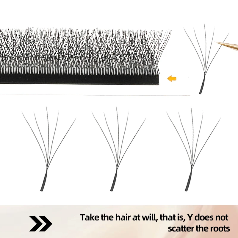 W Shaped new Bloom 2D 3D 4D 5D 6D Automatic Flowering Premade Fans Eyelashes Extensions Natural Soft Light yy 2025 Individual Lash