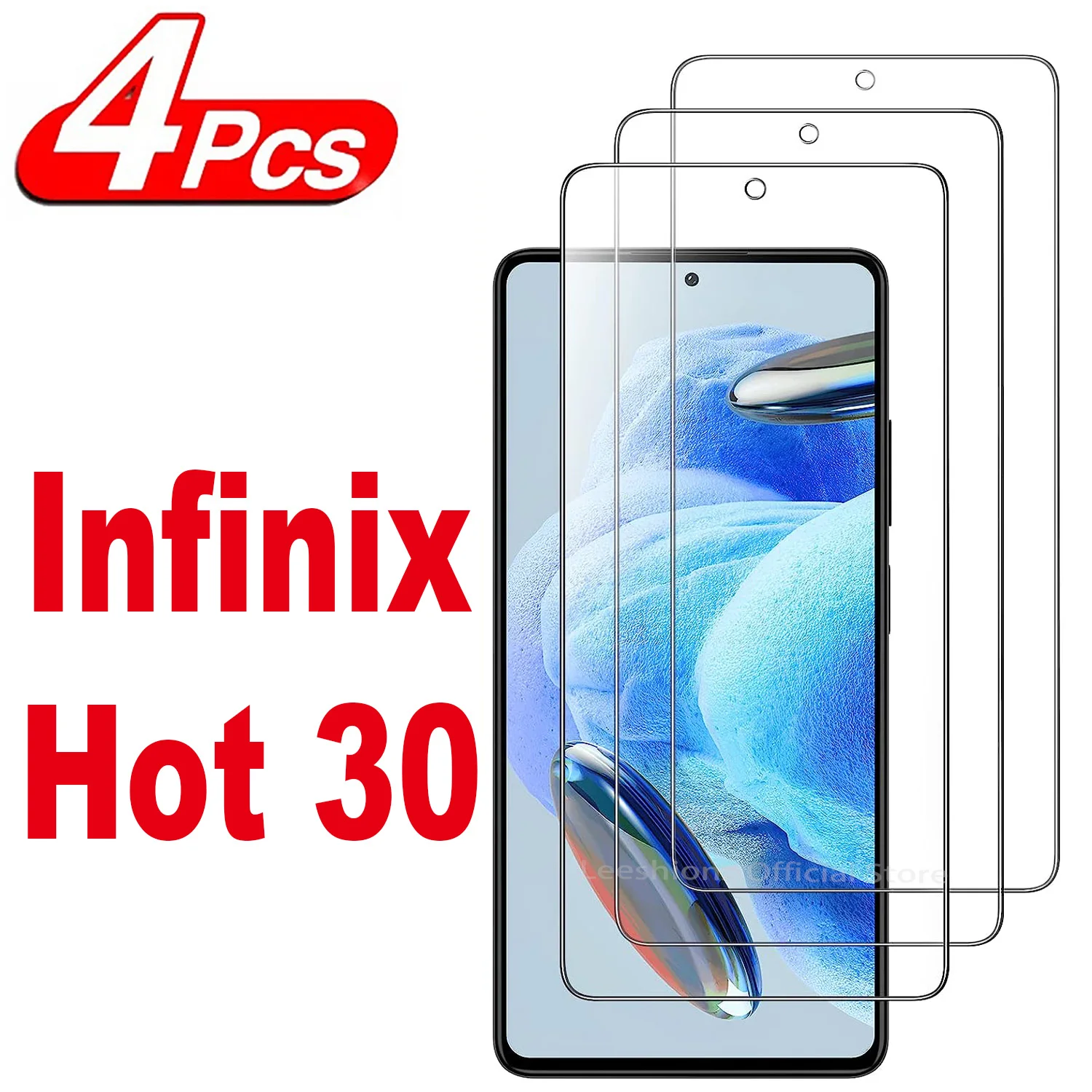 Glass Protector 2/4Pcs Screen For Infinix Hot 30 Play 30i 5G Tempered Glass Film smile