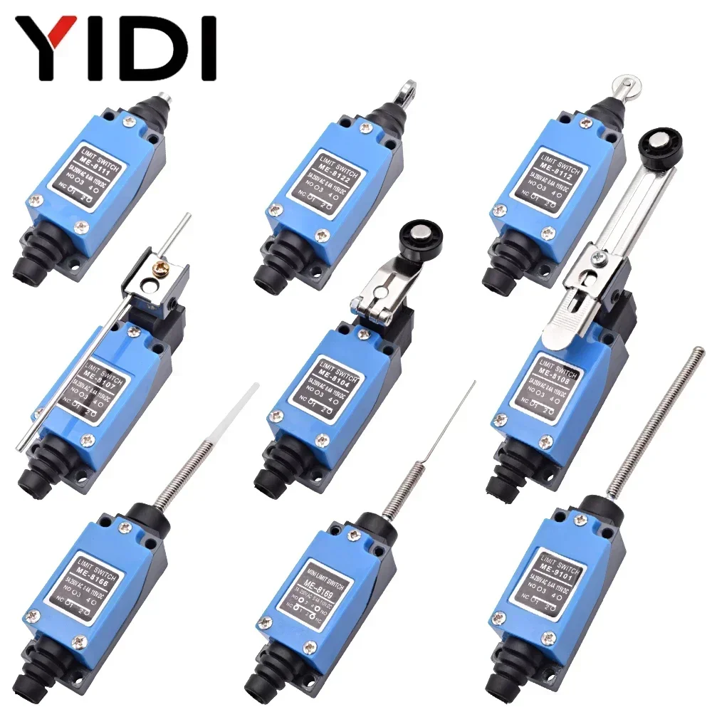 ME 8108 8111 8122 9101 Waterproof CNC Momentary Limit Switch 5A/220V Rotary Roller Lever Sealed Industrial Machine Limit Switch