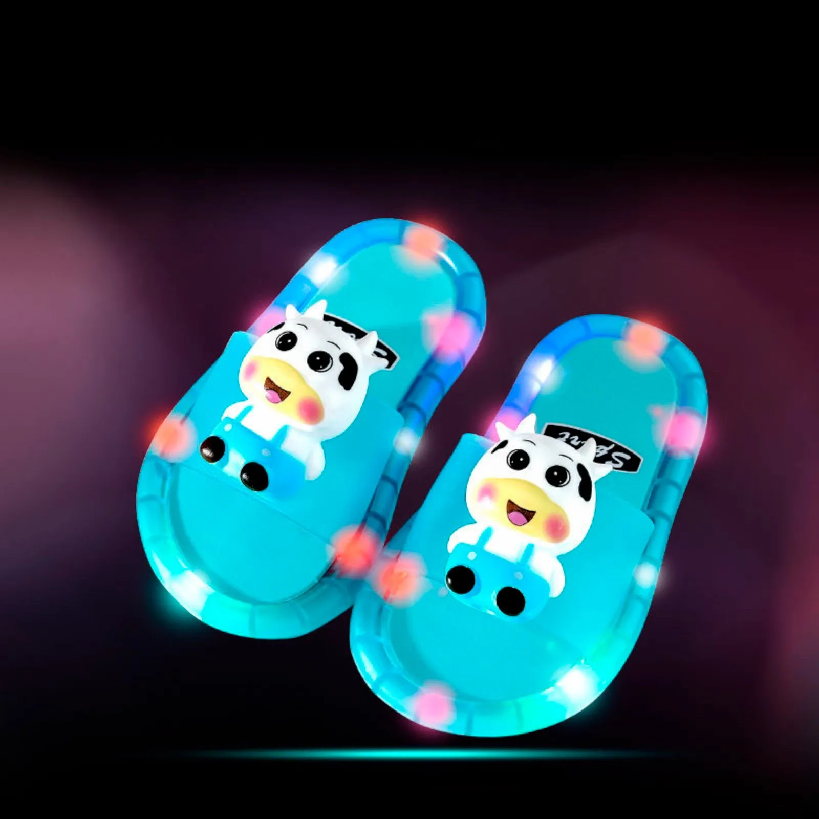 Luminous Slippers Led Hot Latest Sandals Designs For Kids Children PVC Jelly Slipper for Girls Size 4 Big Girl House Slipper smile