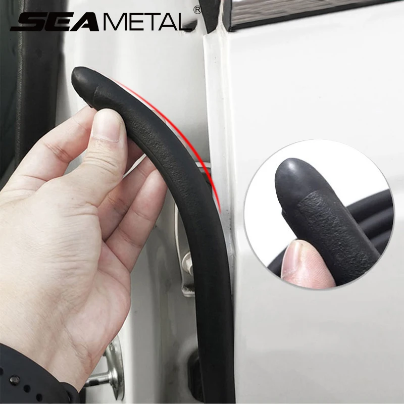 2m Thicken Rubber SEAMETAL B-Pillar Sealing Strip Car Door Edge Weatherstrip Scratch Protector Soundproof for Car Door RV Boat smile