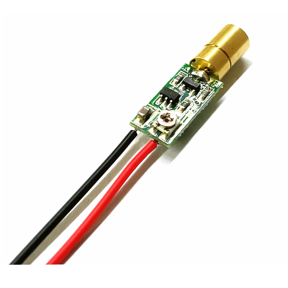 6*10mm Mini Brass 515nm 520nm 5mW Green Laser Dot Module DC3V Driver Out