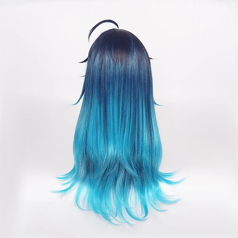 Impact Game Cosplay Genshin Venti Wig Female Long Heat Resistant Synthetic Halloween Party Woman Girl Wigs + Wig Cap smile +