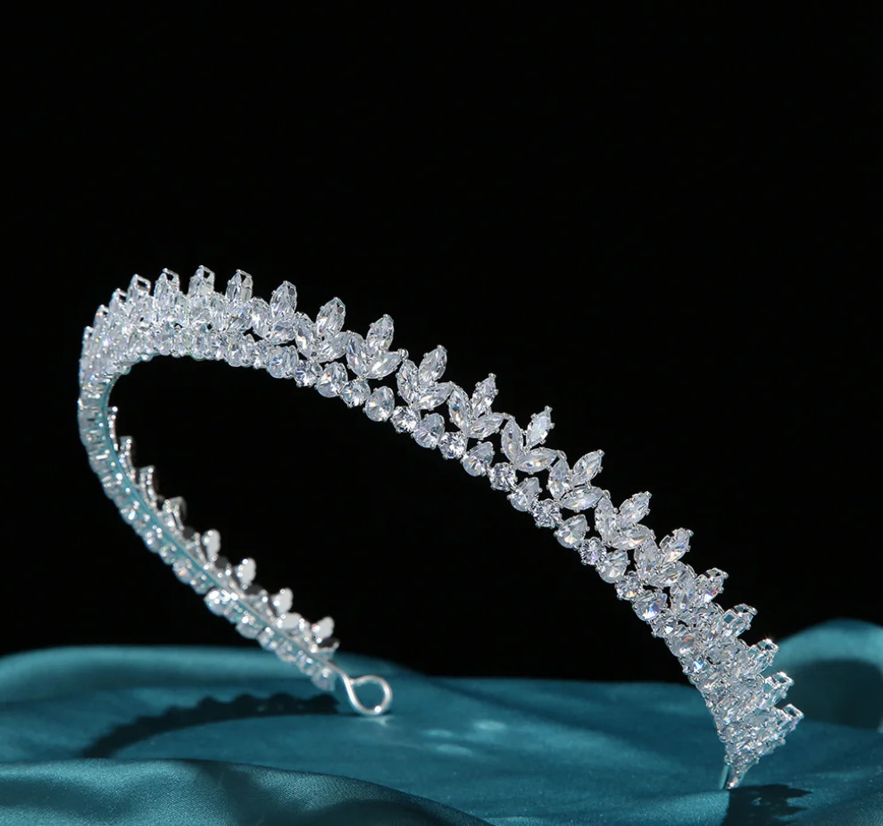 Princess Bride Crowns Tiaras For Women CZ Zirconia Bridal Tiara Headband Prom Birthday Party Diadem Hair Jewelry Headdresses 240516