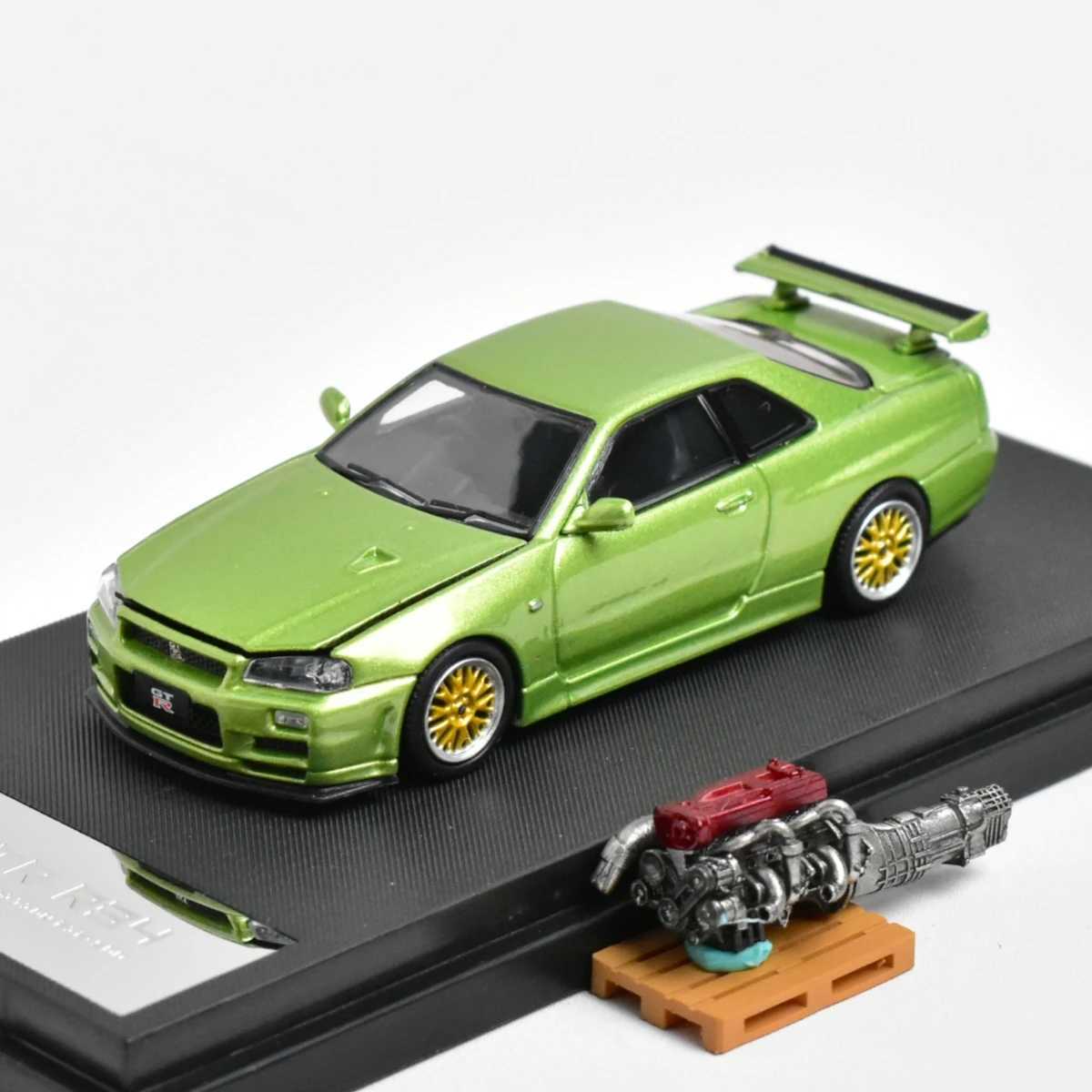 Cars Diecast Model Cars CoolART CA 1 64 GTR R34 die-casting model car d240527