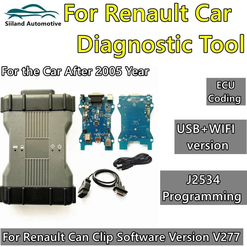 CLIP CAN WIFI Supported Updated V227 for Renault Can Clip diagnostic and programming multi language for Renault VCI Scan Tool smile