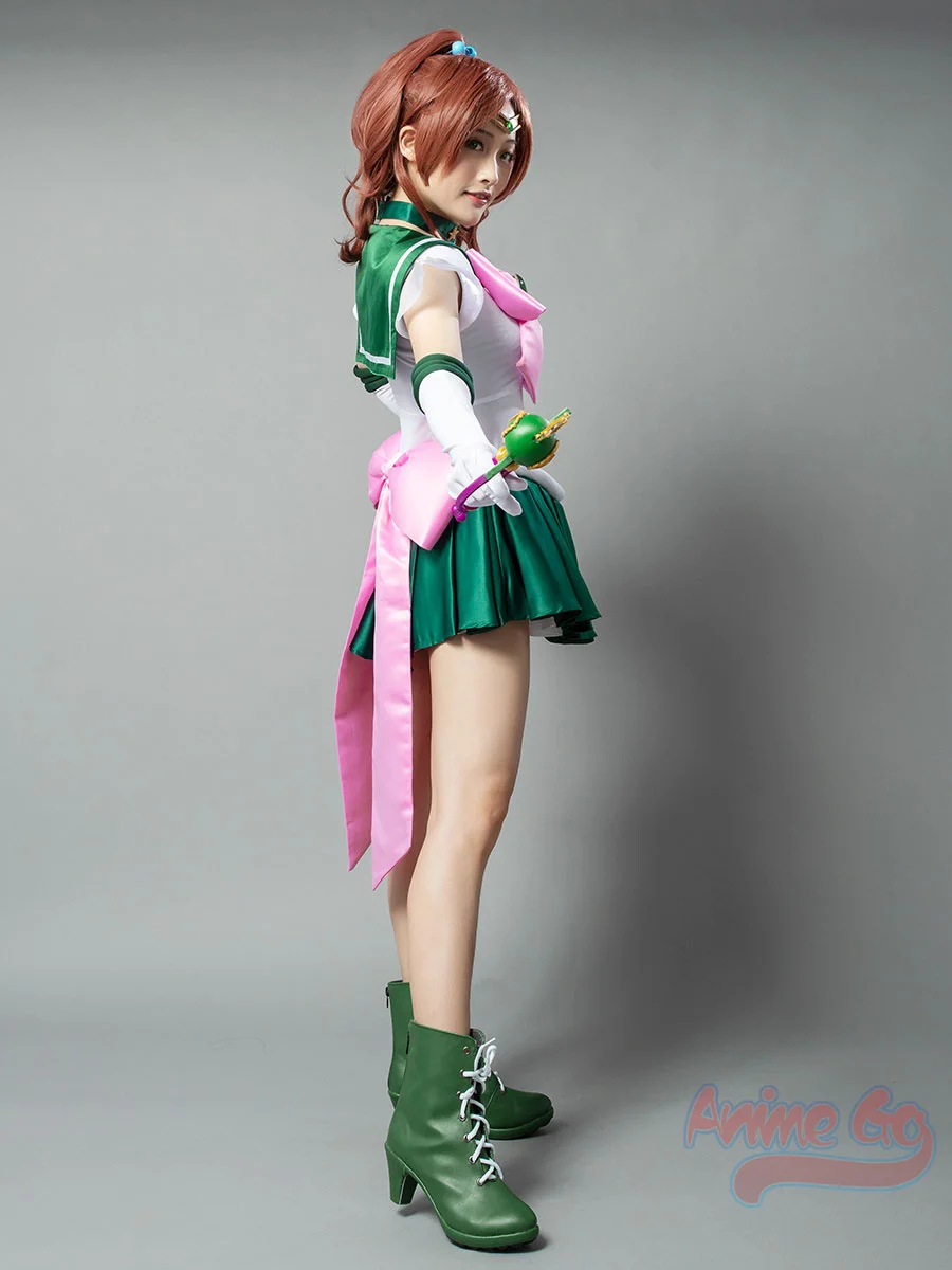 S Super Film Anime Sailor Jupiter Kino Makoto Lita Halloween Cosplay Costume mp001406 smile