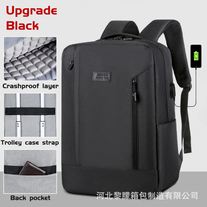 Inch 15.6 14 15 with USB Interface Shockproof Computer Laptop Notebook Backpack Bags Case for Men Women Student School Travel smile .6