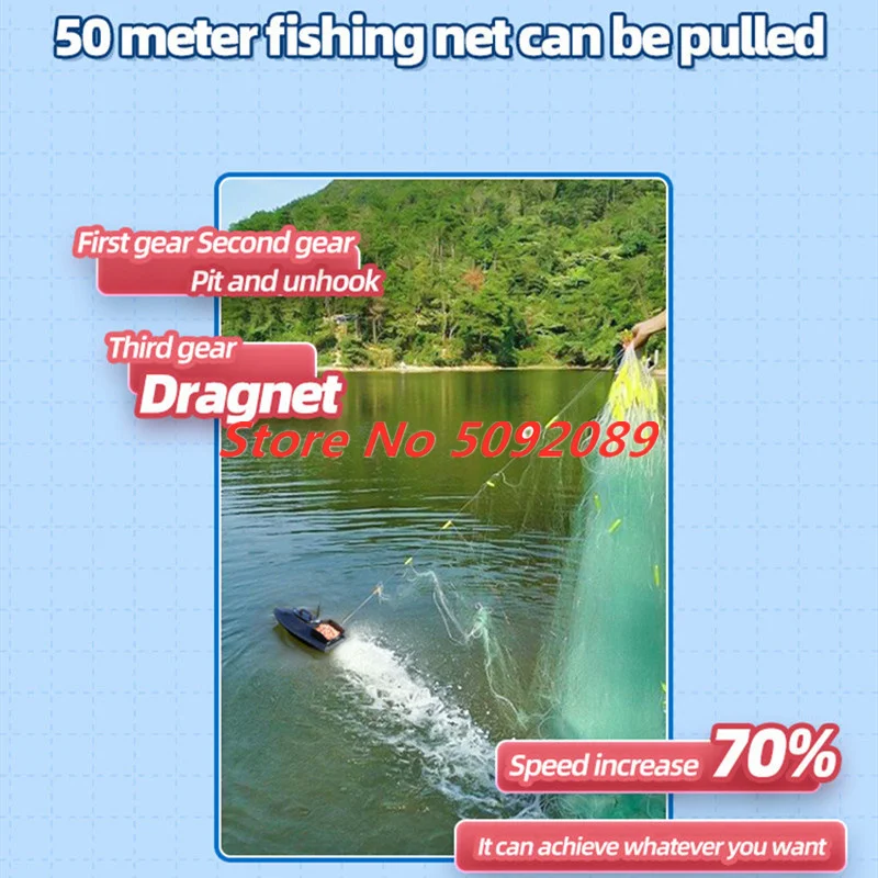 Smart Loading 600M 2.5KG Fixed Speed Cruise RC Fishing Bait Boat Unhooker 3 Speed Adjustable High Speed Nesting Vessel Fish Boat smile
