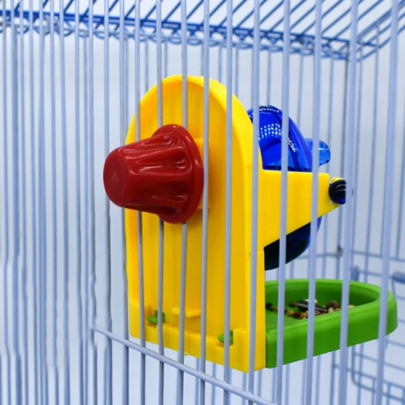 Feeder Food Pet Bird Parrot Feeding Eating Foraging Ball Feeding Chew Funny Interactive Toy 87HA smile