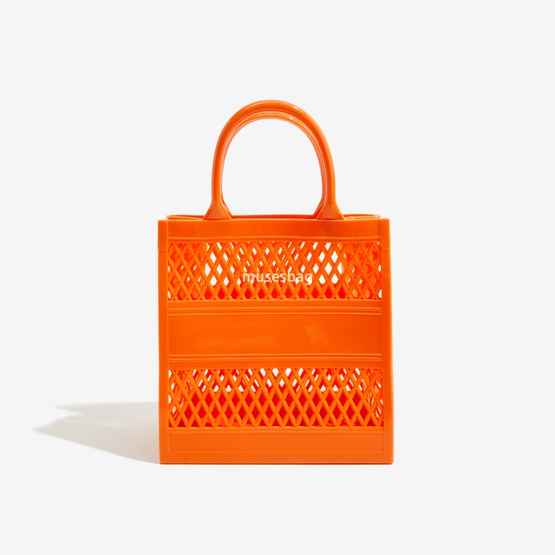 Beach Bag Barbie Jelly Bag Fashionable and Versatile Soft Handle Vegetable Basket Summer mini Handheld Women's Bag