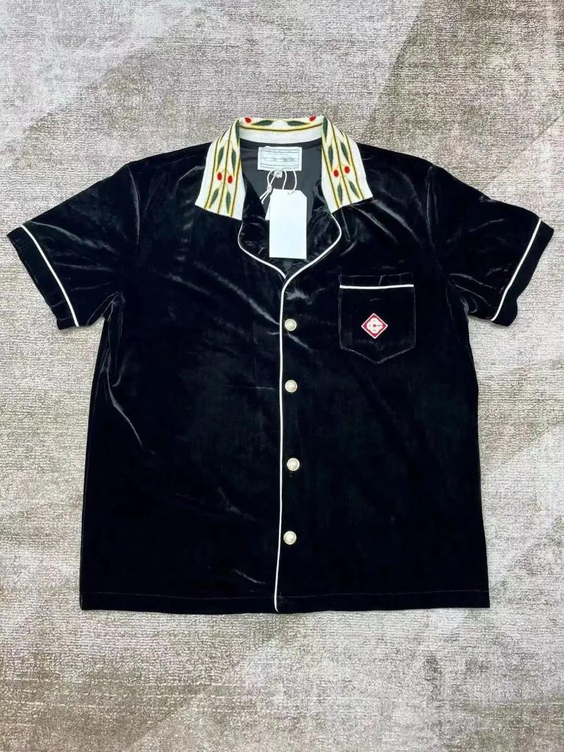 Men's Polos High Quality 2024SS Fashion Trend Design Party Style Polo Velvet Short Sleeved Shirts